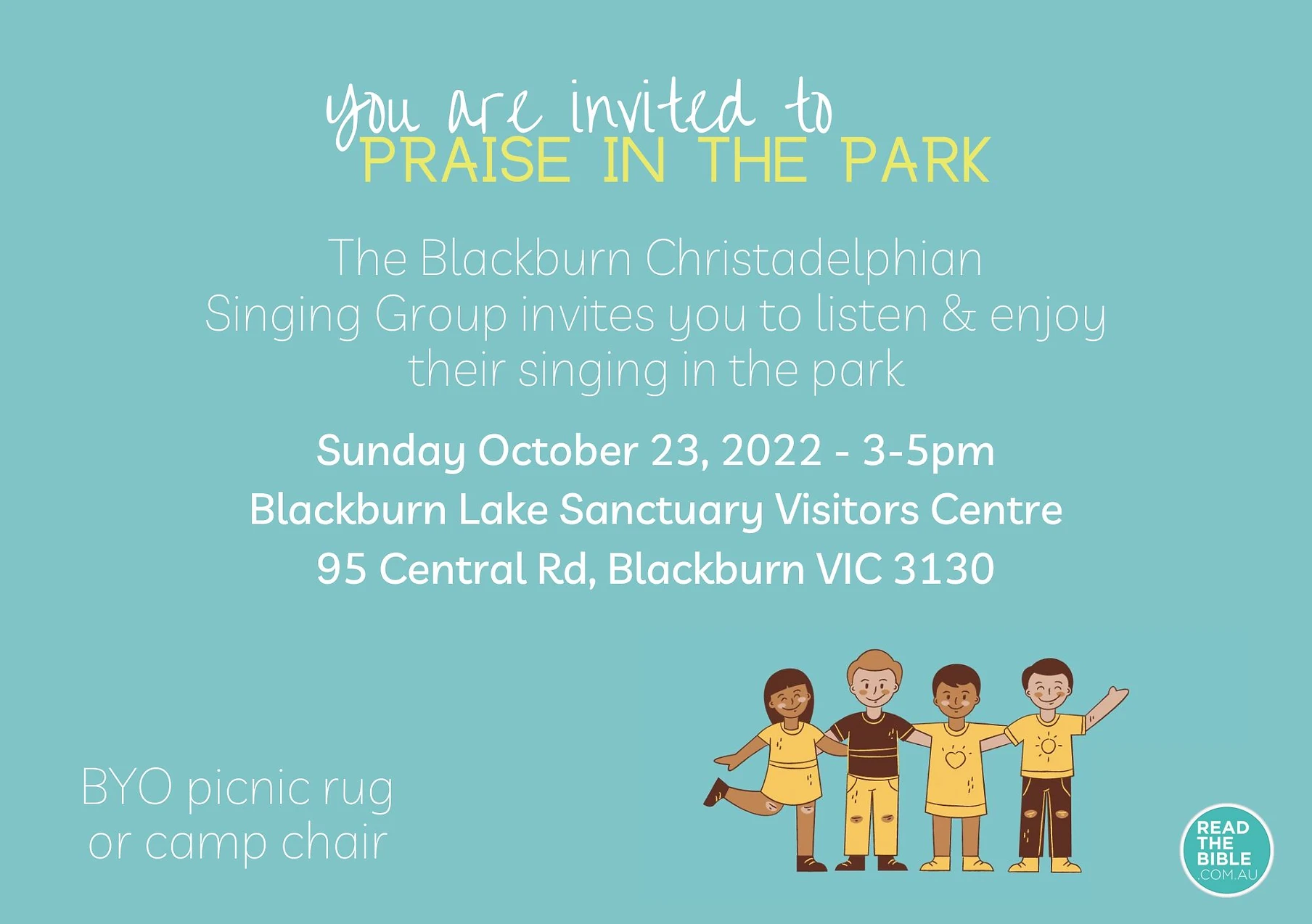 Praise in the Park invitation